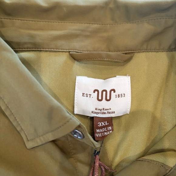 Men's 3XL King Ranch Olive Green Snap Front Western Shirt Long Sleeve Brand New - Picture 4 of 10